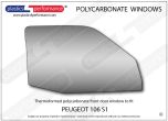 PEUGEOT 106 S1 - Lexan Polycarbonate right front door window