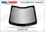 PEUGEOT 208 - Hardcoated Lexan Polycarbonate windscreen
