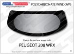 PEUGEOT 208 WRX - Lexan Polycarbonate rear window