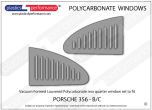 PORSCHE - 356 B/C - Lexan Polycarbonate Louvered rear quarter windows - Pair