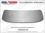 PORSCHE - 356 - Hardcoated Lexan Polycarbonate front windscreen