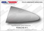 PORSCHE - 911 - Lexan Polycarbonate left rear quarter window
