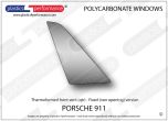 Porsche 911 - Lexan Polycarbonate right front door vent - Fixed
