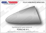 PORSCHE - 911 - Lexan Polycarbonate right rear quarter window