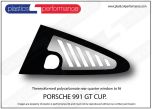 PORSCHE 991 GT CUP - Lexan Polycarbonate left hand rear quarter window with air line hole