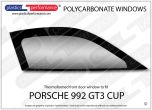 PORSCHE - 992 GT3 CUP - Polycarbonate right door window