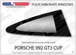 PORSCHE - 992 GT3 CUP - Polycarbonate right rear quarter window