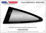 PORSCHE 992 - Lexan Polycarbonate left rear quarter window