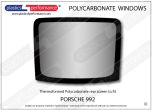 PORSCHE - 992 - Lexan Polycarbonate rear screen