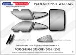 PORSCHE - 996 GT3 Cup - Lexan Polycarbonate window kit for 2001 - 2003 cars