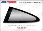 PORSCHE 997 - Lexan Polycarbonate left rear quarter window