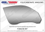 PORSCHE 997 - Lexan Polycarbonate right front door window