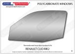 RENAULT - Clio Mk2 - Lexan Polycarbonate left front door window