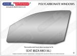 SEAT - Ibiza MK3 6L - Lexan Polycarbonate left front door window