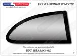 SEAT - Ibiza MK3 (6L) - Lexan Polycarbonate right rear quarter window