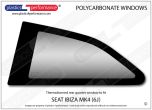 SEAT - Ibiza MK4 (6J)  - Lexan Polycarbonate left rear quarter window