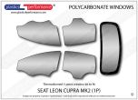 SEAT - Leon Mk2 1P -  Lexan Polycarbonate window kit