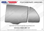 SKODA Fabia MK1 6Y - Lexan Polycarbonate left rear door window