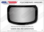 SUBARU BRZ 2nd Generation - Lexan Polycarbonate rear screen