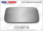 SUZUKI - Jimny MK3 - Lexan Polycarbonate rear screen