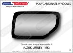  SUZUKI - Jimny MK3 - Lexan Polycarbonate right rear quarter window