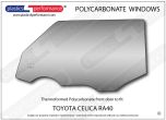TOYOTA - Celica RA40 - Lexan Polycarbonate left front door window