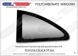TOYOTA Celica ST205 - Lexan Polycarbonate left rear quarter window