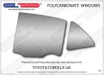 TOYOTA GR Corolla - Lexan Polycarbonate left rear door window