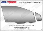 TOYOTA GR Corolla - Lexan Polycarbonate right front door window