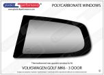 VOLKSWAGEN - Golf Mk6 - Lexan polycarbonate left hand rear quarter window