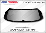 VOLKSWAGEN - Golf MK8 - Lexan Polycarbonate rear screen