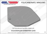 VOLKSWAGEN - Karmann Ghia Coupe - Lexan Polycarbonate right front door window