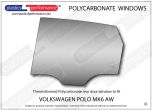 VOLKSWAGEN - Polo MK6 AW - Lexan Polycarbonate left rear door window