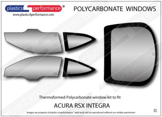 ACURA - RSX Integra - Lexan Polycarbonate window kit