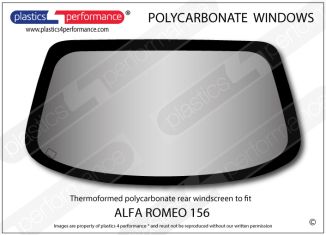 ALFA ROMEO - 156 - Lexan Polycarbonate rear screen