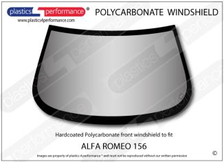 ALFA ROMEO - 156 - Hardcoated Lexan Polycarbonate front windscreen