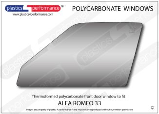 ALFA ROMEO - 33 - Lexan Polycarbonate left hand front door window
