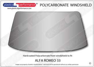ALFA ROMEO - 33 - Hardcoated Lexan Polycarbonate front windscreen