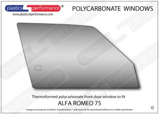 ALFA ROMEO - 75 - Lexan Polycarbonate right hand front door window