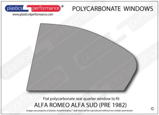  ALFA ROMEO - Sud - Lexan Polycarbonate left hand rear quarter window - For models pre 1982
