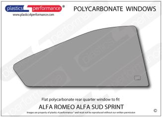 ALFA ROMEO - Sud Sprint - Lexan Polycarbonate right hand rear quarter window