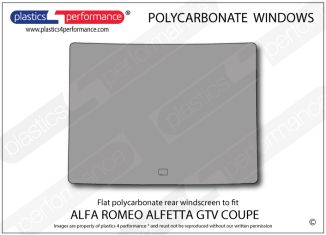 ALFA ROMEO - Alfetta GTV Coupe - Lexan Polycarbonate rear screen