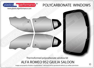 ALFA ROMEO - Giulia 952 Sedan - Lexan Polycarbonate window kit