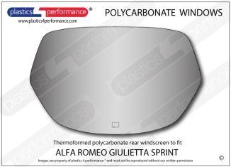 ALFA ROMEO - Giulietta Sprint - Lexan Polycarbonate rear screen