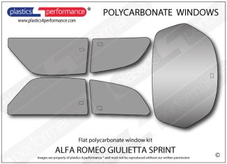 ALFA ROMEO - Giulietta Sprint - Lexan Polycarbonate window kit