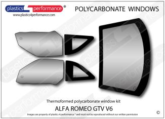 ALFA ROMEO - GTV V6 - Lexan Polycarbonate window kit