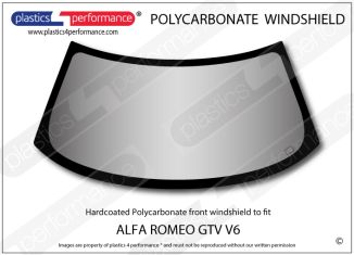 ALFA ROMEO - GTV V6 - Hardcoated Lexan Polycarbonate front windscreen