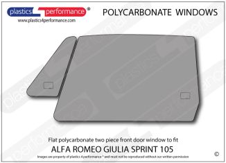 ALFA ROMEO - 105 Giulia sprint - Lexan Polycarbonate left hand rear quarter window