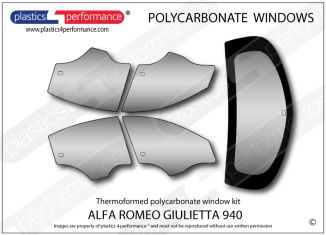ALFA ROMEO - Giulietta 940 - Lexan Polycarbonate window kit