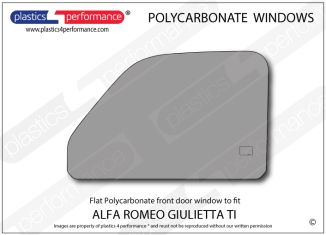 ALFA ROMEO - Giulietta Ti - Lexan Polycarbonate left front door window